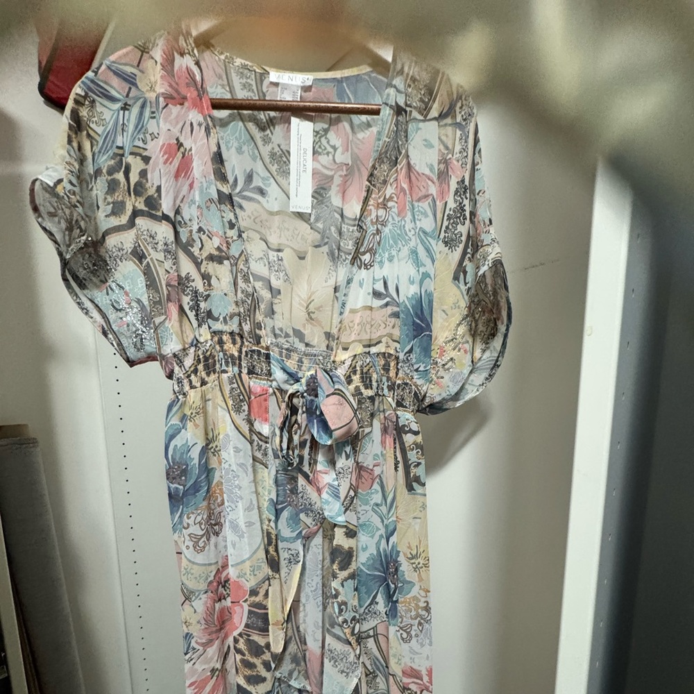 Venus Sheer Floral Cover-Up